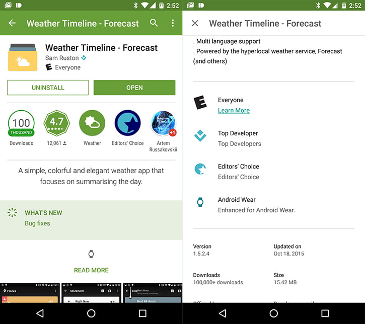 google play store android wear