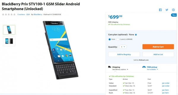 BlackBerry Priv Walmart’ta satışta! 2 blackberry priv