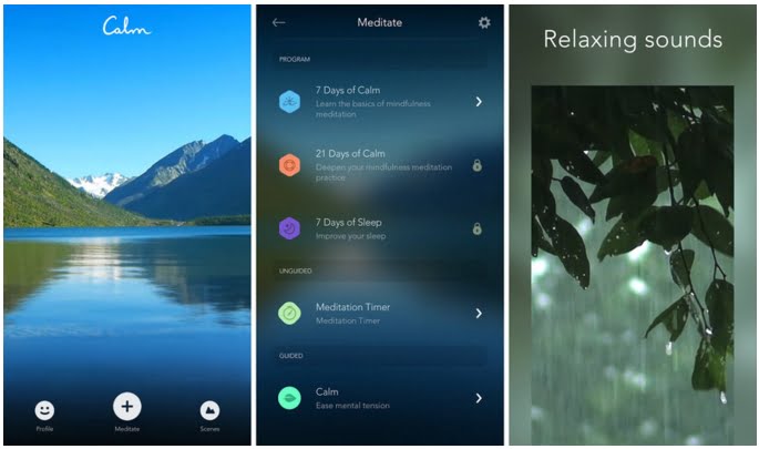 Rahatlamak ve odaklanmak için 5 mobil uygulama! 2 calm