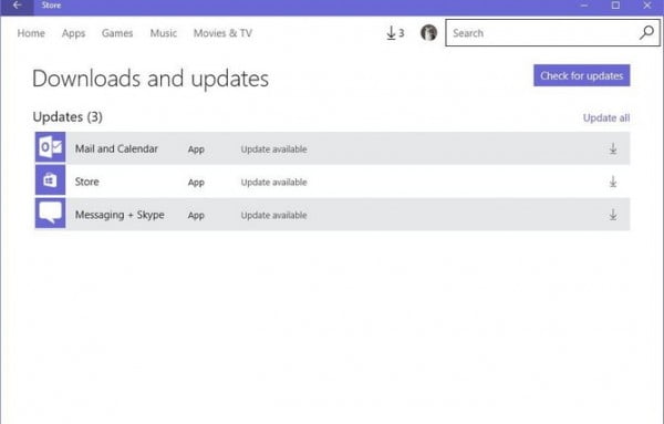 windows 10 uygulama güncelleştirmesi