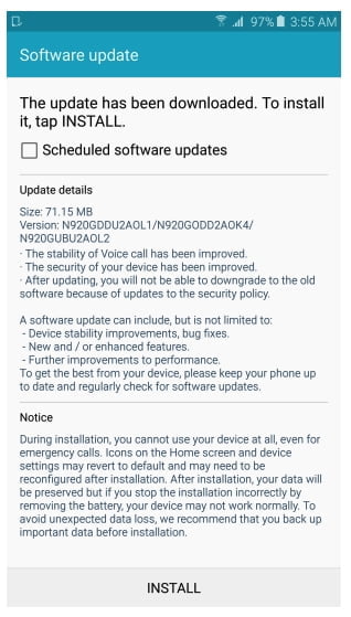 Samsung Galaxy Note 5 guvenlik