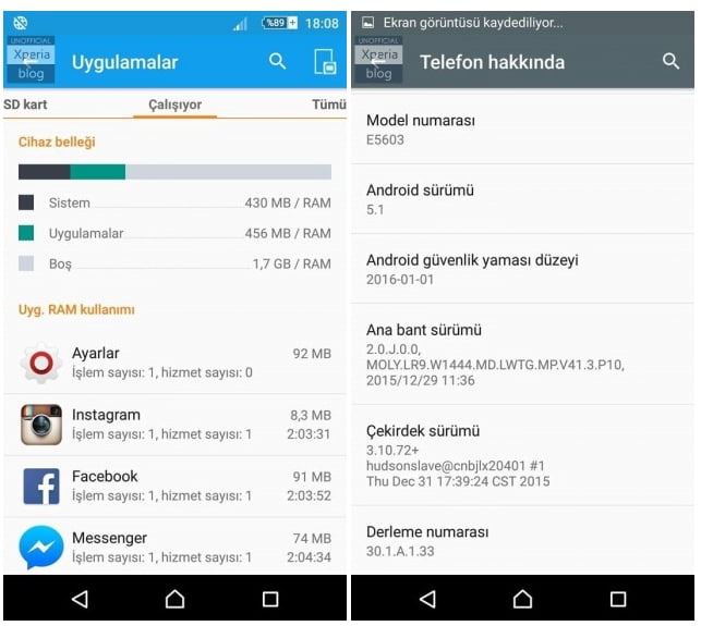 Sony Xperia M5 güncelleme