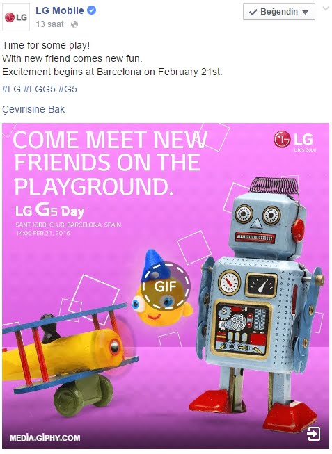 LG G5 çıkış tarihi