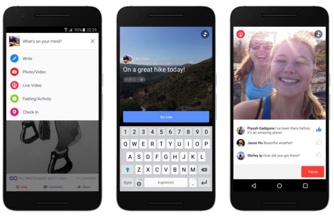 Facebook Live özelliği