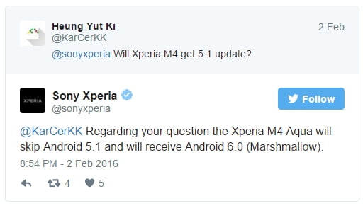 Xperia M4 Marshmallow