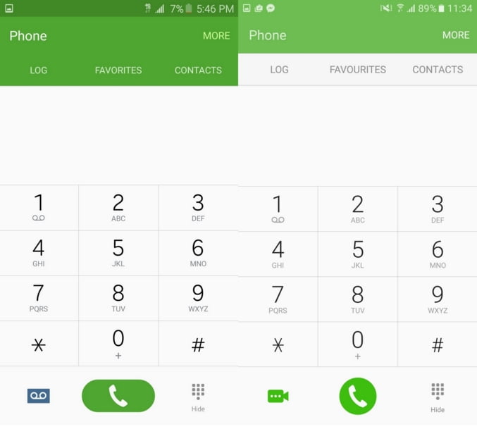 Galaxy S6 yeni TouzhWiz : Telefon, Arama