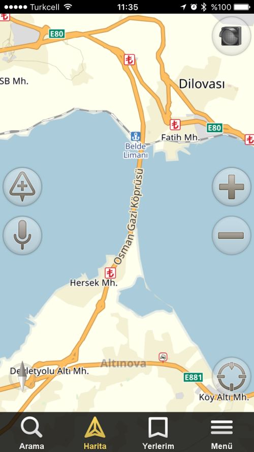 Yandex.Navigasyon’a Osmangazi köprüsü eklendi 2 yandex.navigasyon