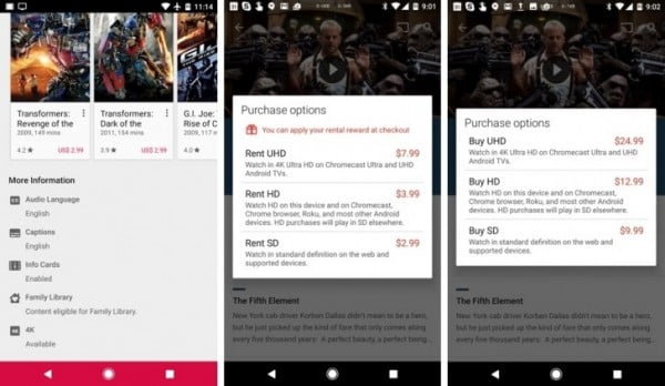 google play filmler 4k