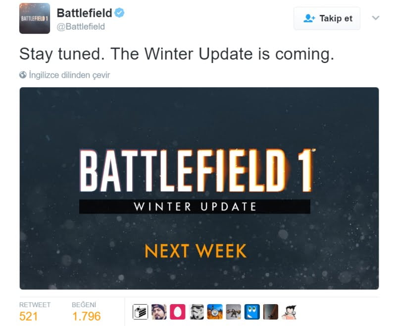 Battlefield 1 güncellemesi