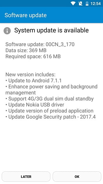 Nokia 6 güncelleme