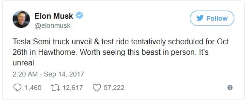 elon musk semi truck tesla