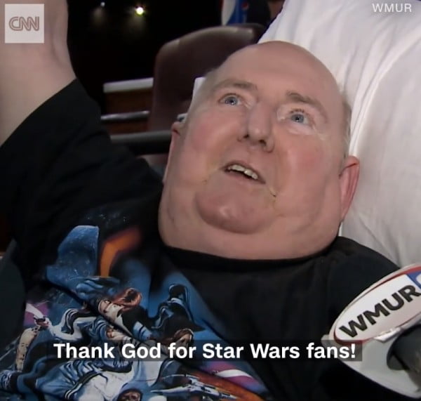 Kanser hastası adamın son isteği kızı sayesinde gerçek oldu: Star Wars The Last Jedi!