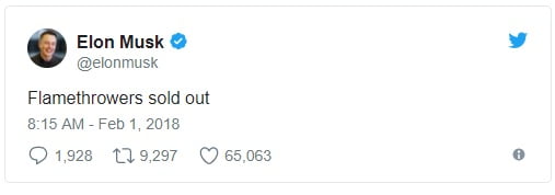 Elon Musk'ın alev silahı tükendi bile