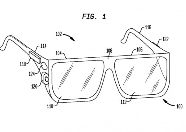 Google glass gözlük patent
