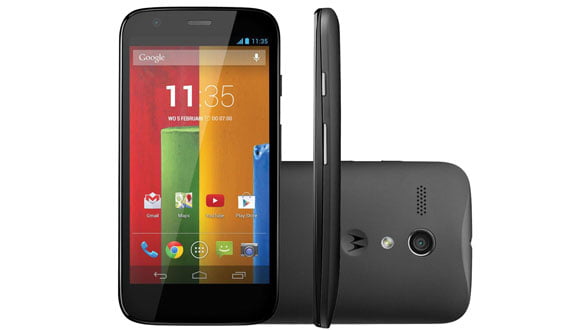smartphone motorola moto g dual chip 3g cam. 5mpandroid 4.3 tela 4.5 34 hd proc. quad core desb. oi 155703300