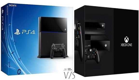 PS4 vs Xbox One box cover art