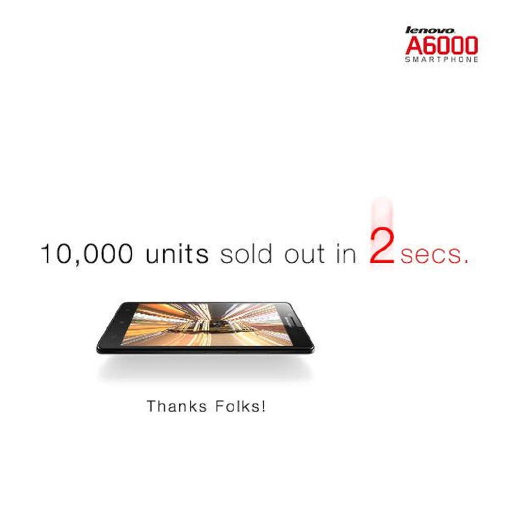 Lenovo A6000 Rekor Kırdı