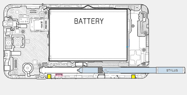 samsung stylus kalem patent