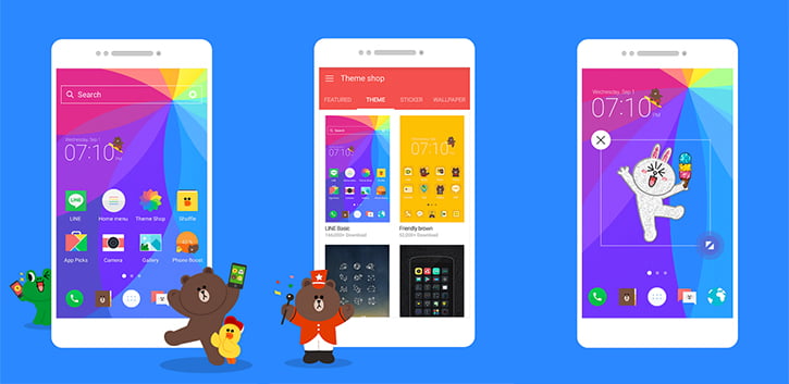 android icin line launcher
