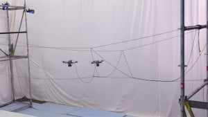 drone ile kopru yaptilar