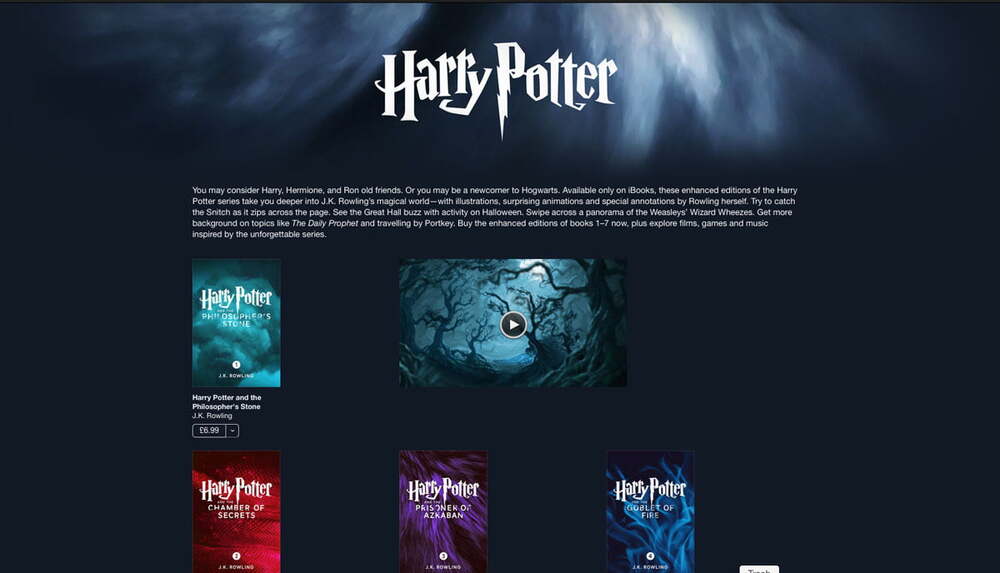harry potter ibooks