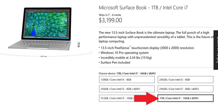 1 TB kapasiteli Surface Book ortaya çıktı! 1 microsoft surface book 1tb ssd