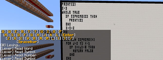 Minecraft içinde yazılım