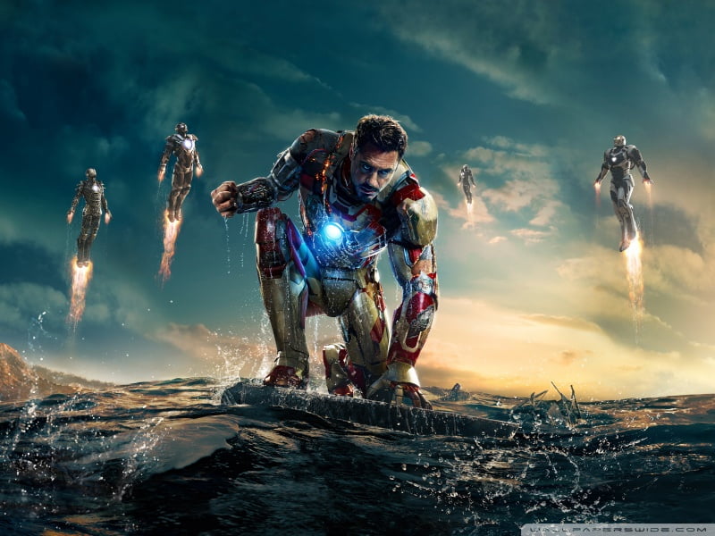 iron man 3 iron man vs mandarin wallpaper