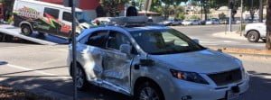 google self driving car intersection accident