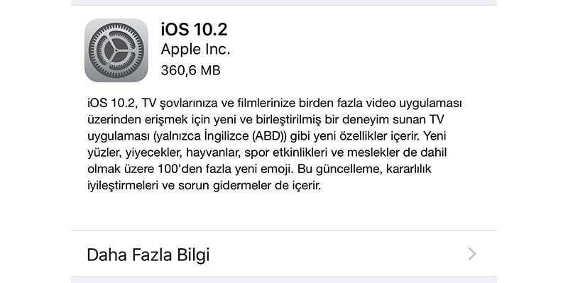 ios 10 2 guncellemesi