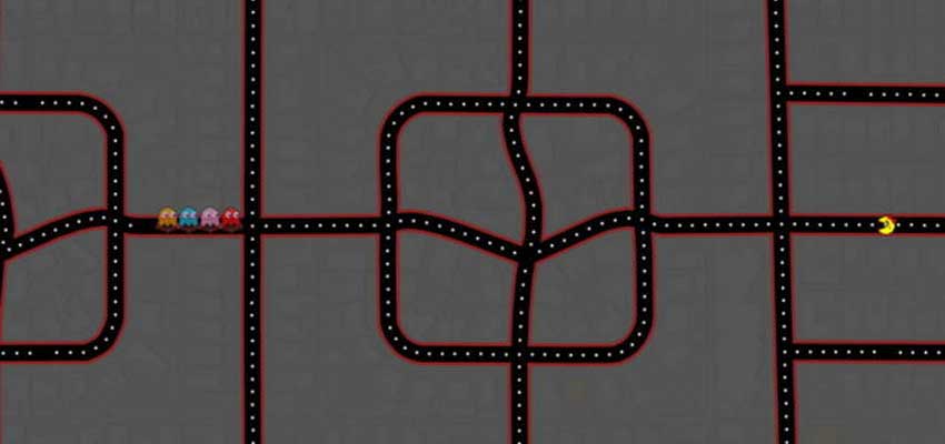 Google Maps üzerinde Pac Man
