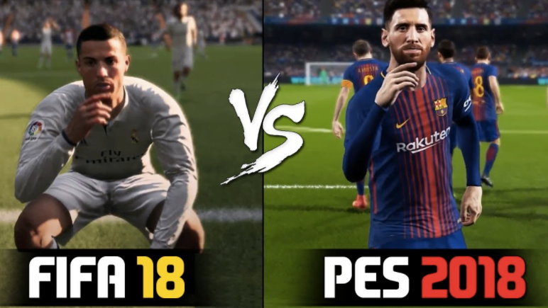 fifa 18 vs pes 2018