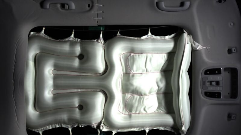 Dünyanın ilk sunroof hava yastığı üretime geçecek mi? 1 Hyundainin yeni hava yastığı test aşamasında