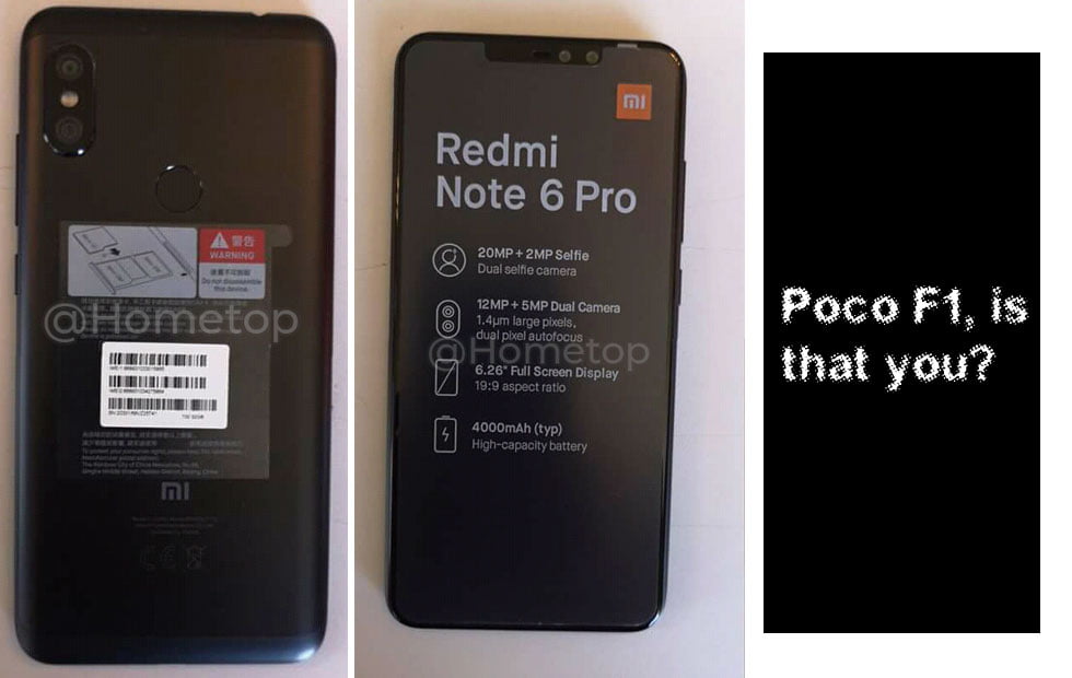 Xiaomi Redmi Note 6 Pronun canlı fotoğrafı sızdırıldı
