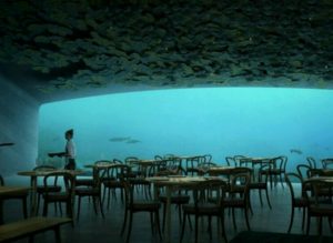 su altı restorantı Norveç
