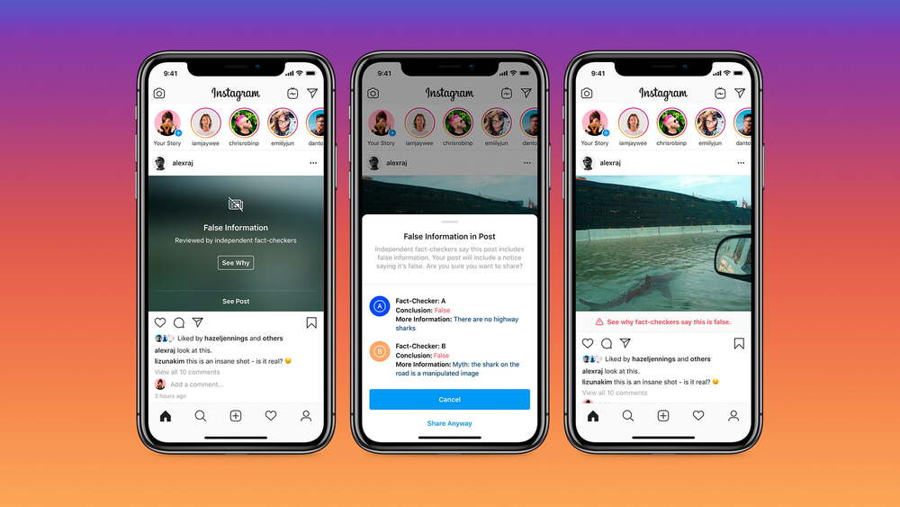 Instagram sahte haberler