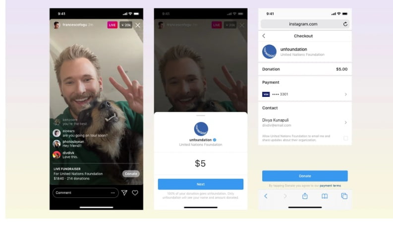 ınstagram bağış toplama