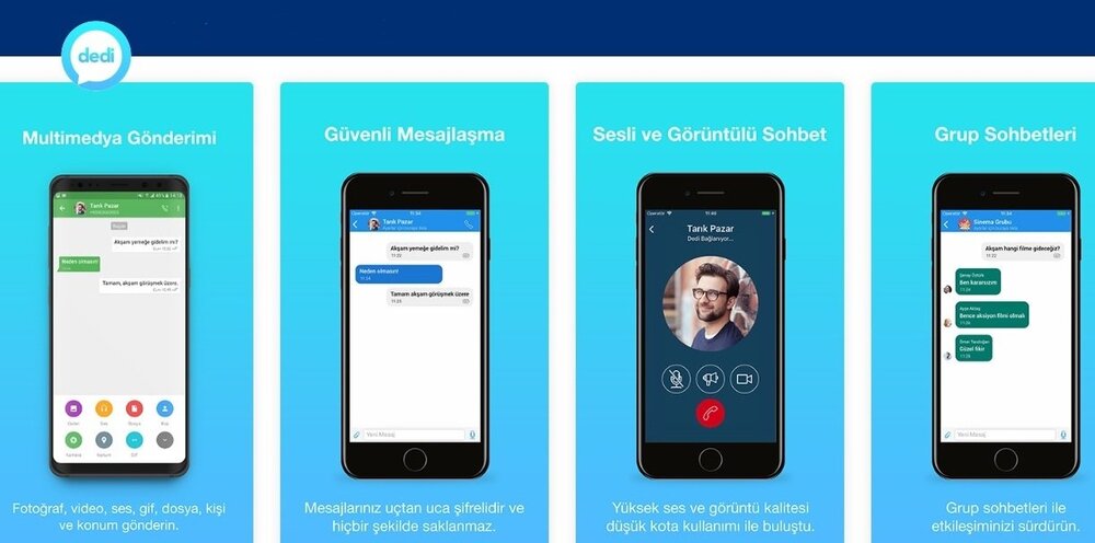 yerli mesajlaşma uygulaması “Dedi”