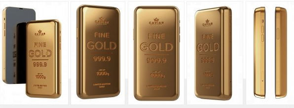 Altın kaplama telefon geliyor! Karşınızda Caviar altın telefonu