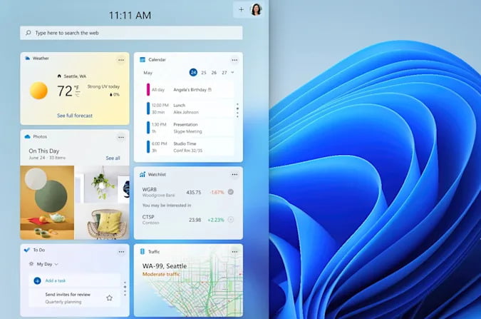 Windows 11, bu yılın sonunda üçüncü taraf widget'ları sunacak