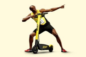 Usain Bolt elektrikli bisiklet işinde fena çuvalladı 65 bolt