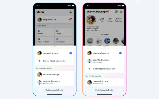 Meta, Facebook ve Instagram arasında kolay hesap geçişini test ediyor
