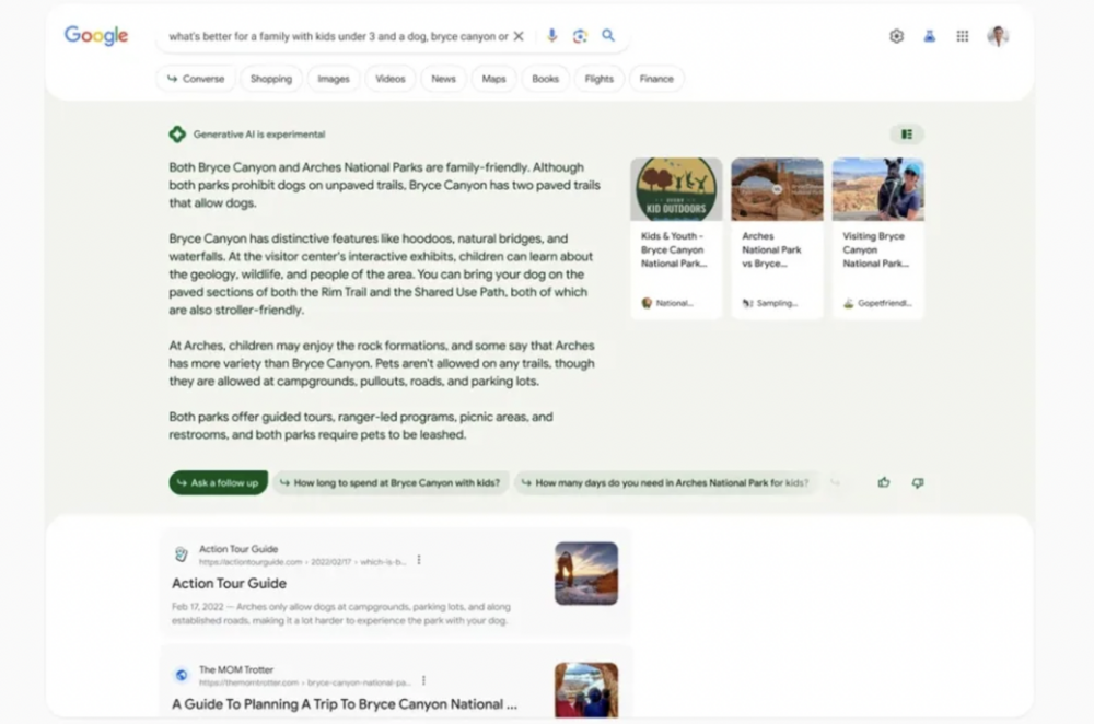 Google, yapay zeka destekli arama sonuçlarını göstermeye başlayacak 1 Google, yapay zeka destekli arama sonuçlarını göstermeye başlayacak