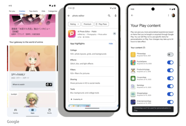 Google, Play Store'u güncelliyor