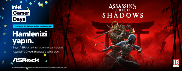 ASRock ve Intel Assassin’s Creed Shadows Oyununu Hediye Ediyor! 21 Assassin’s Creed Shadows