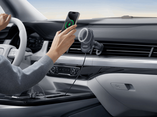 Anker MagGo Wireless Car Charger Pad Built in USB C Cable