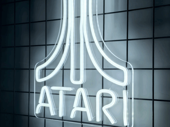 Atari Neon White LED Sign Image Source Atari