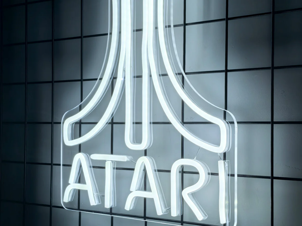 Atari Neon White LED Sign Image Source Atari