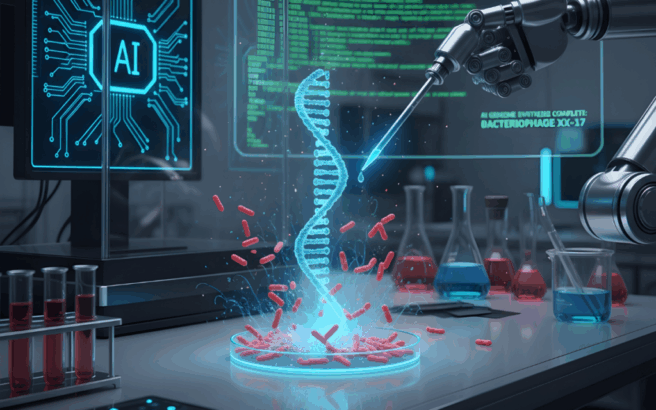 Yapay Zeka Laboratuvarda Virüs Tasarladı: Bilim Kurgu Gerçeğe Dönüşüyor 27 AI just created a virus that kills bacteria 1024x640 1