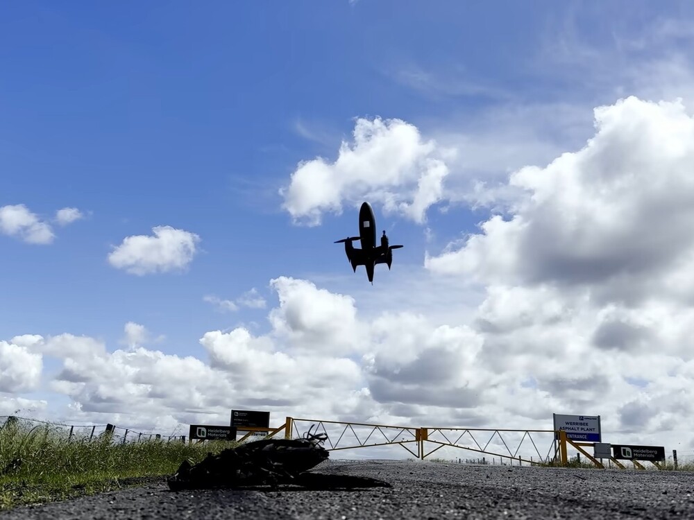 An image of the new drone taking off26